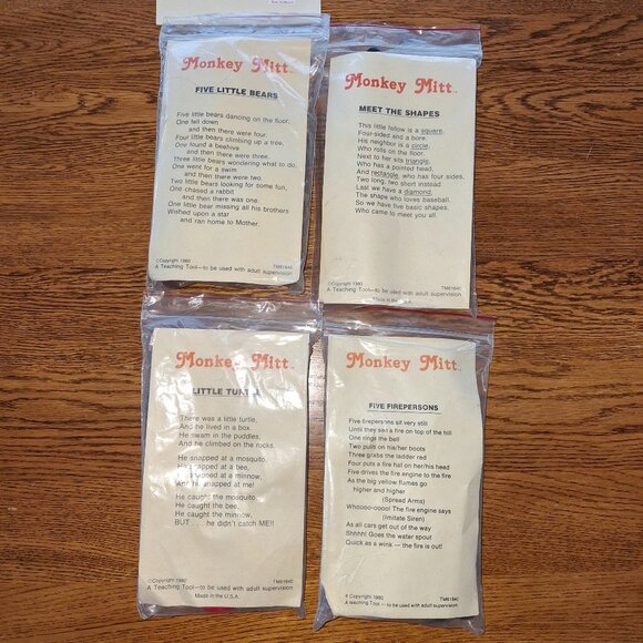 Vintage Monkey Mitt teacher fingerplay glove & 9 storytelling sets - Picture 7 of 7